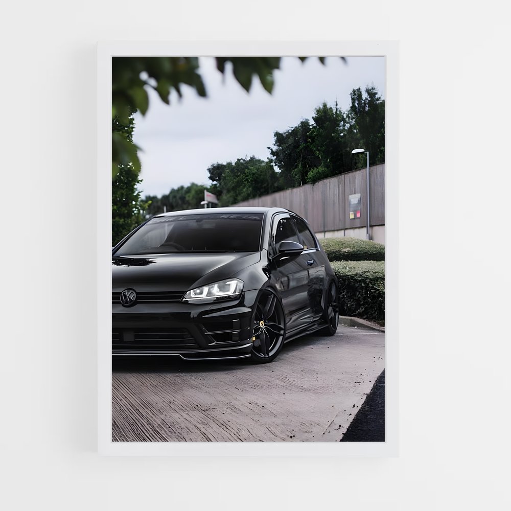 Poster Golf Noir Éblouissant – affiche Volkswagen (vue 3)